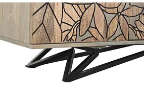 Σκευοθήκη DKD Home Decor Γκρι Φυσικό Μέταλλο Ξύλο από Μάνγκο 177 x 45 x 74 cm
