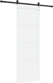 vidaXL Συρόμενη Πόρτα Λευκό και Μαύρο 83 x 232 εκ.