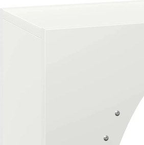 vidaXL Ράφι Καυσόξυλων Λευκό 50x23x100 εκ. Χάλυβας ψυχρής έλασης