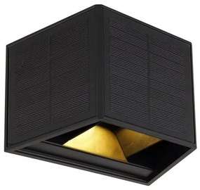 Ηλιακό Φωτιστικό Τοίχου Απλίκα LED 6W Μαύρο Up Down ΙΡ54 36495 Globo Lighting-36495-Μαύρο 36495