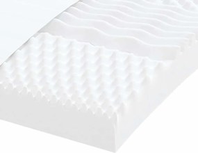 vidaXL Στρώμα Αφρού 7 Ζωνών Σκληρότητα 20 ILD Λευκό 160x210 εκ.