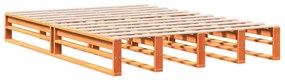 vidaXL Κρεβάτι Βιβλιοθήκη Χωρίς Στρώμα 140x190 εκ Μασίφ Ξύλο Πεύκου