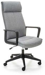 Καρέκλα γραφείου Houston 1259, Γκρι, Μαύρο, 113x63x70cm, 15 kg, Με ρόδες, Με μπράτσα, Μηχανισμός καρέκλας: Κλίση | Epipla1.gr
