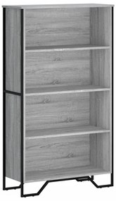 vidaXL Βιβλιοθήκη Γκρι Sonoma 80x31x137,5 εκ. από Επεξεργ. Ξύλο