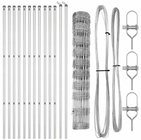 vidaXL Στύλος Περιφράξεων Γαλβανισμένο 25 x 1 m Ατσάλι