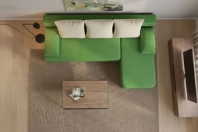 Γωνιακός καναπές Lamor-Πράσινο - Λευκό