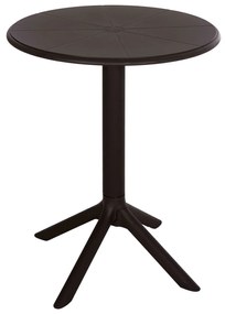 ΤΡΑΠΕΖΙ ΠΟΛΥΠΡΟΠΥΛΕΝΙΟΥ ΣΤΡΟΓΓΥΛΟ TERRIN HM6124.13 ΚΑΦΕ Φ60x75Υεκ. (1 Τεμμάχια)