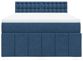 ΚΡΕΒΑΤΙ BOXSPRING ΜΕ ΣΤΡΩΜΑ ΜΠΛΕ 140X200 ΕΚ. ΥΦΑΣΜΑΤΙΝΟ 3287111