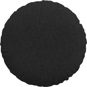 vidaXL Μαξιλάρια καθισμάτων 2 pcs Μαύρο Ø60 x 21 εκ ύφασμα