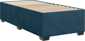 vidaXL Κρεβάτι Boxspring με Στρώμα Μπλε 80 x 200 εκ. Βελούδινο