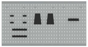 vidaXL Αποθηκευτική Παγκάκια 3 pcs Γκρι 150 x 1 x 80 εκ