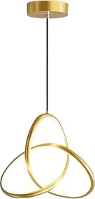 Φωτιστικό οροφής Trinity pakoworld led μέταλλο χρυσό Φ22x100εκ