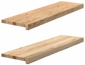 vidaXL Περβάζια παραθύρων 2 τεμ. 90x25x2 εκ. Ακατέργαστο Μασίφ Δρυός