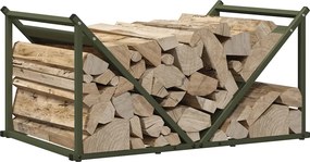 vidaXL Ράφι Καυσόξυλων 70x43x34,5 εκ. Χάλυβας ψυχρής έλασης