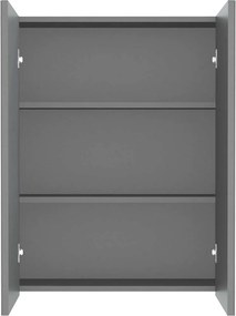 vidaXL Ντουλάπι Μπάνιου με Καθρέφτη Ανθρακί 60 x 15 x 75 εκ. από MDF