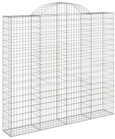 vidaXL Συρματοκιβώτια Τοξωτά 15 τεμ. 200x50x180/200 εκ. Γαλβαν. Ατσάλι
