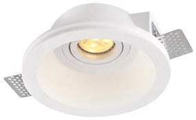 Χωνευτό Στρογγυλό Σποτ Γύψινο Trimless AARI GU10 Φ15 Λευκό G16860C ACA-G16860C-Λευκό G16860C