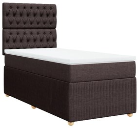 ΚΡΕΒΑΤΙ BOXSPRING ΜΕ ΣΤΡΩΜΑ ΣΚΟΥΡΟ ΚΑΦΕ 90X190 ΕΚ. ΥΦΑΣΜΑΤΙΝΟ 3291921