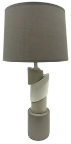 Table lamp Frant Inart E27 brown ceramic-metal D28x54cm 28x28x54 εκ.