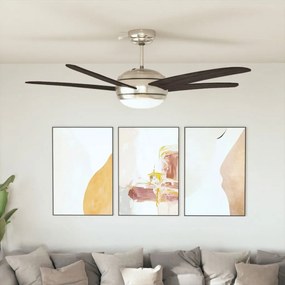 vidaXL Ανεμιστήρας Οροφής με Φως Περίτεχνος Καφέ 128 εκ.