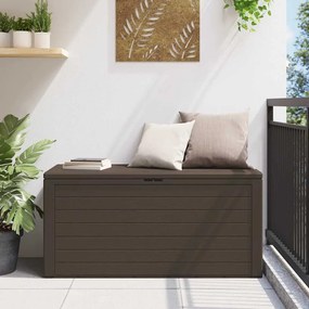 vidaXL Μπαούλο Αποθήκευσης Κήπου Καφέ 116 x 44 x 55 εκ.