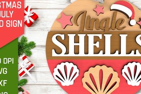 Σετ των 2 Intra απο ξύλο plywood 3mm-4mm πάχος Χριστούγεννα τον Ιούλιο Στρογγυλό σημάδι κοπής με λέιζερ Δίασταση 15x15 cm INTRAFABR-98897359