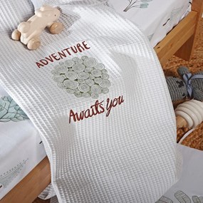 Κουβέρτα Βρεφική Willow Waffle Grey Kentia Αγκαλιάς 70x100cm 100% Βαμβάκι