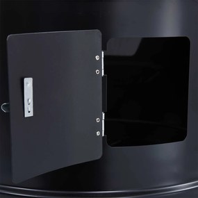 vidaXL Εξωτερική ψησταριά Ø 40 x 80 cm Ατσάλι Μαύρο