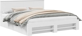 vidaXL Σκελετός Κρεβατιού Λευκό 200 x 200 cm Επεξεργασμένο ξύλο