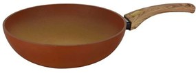 Τηγάνι Wok Αντικολλητικό Terracotta ΑC850328 Φ28cm Natural-Terracotta Marva 28cm Αλουμίνιο