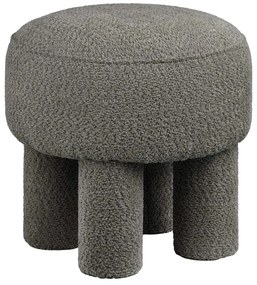 Πουφ Canberra - Πολυεστέρας Αφρός Σκούρο Γκρι ø43 x H43 cm HOUSE NORDIC