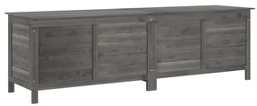 vidaXL Μπαούλο Αποθ. Κήπου Ανθρακί 198,5x50x56,5εκ Μασίφ Ξύλο Ελάτης
