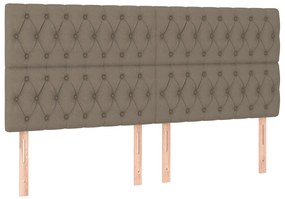 vidaXL Κεφαλάρι Κρεβατιού Μπεζ 180x7x118/128 εκ. Ύφασμα