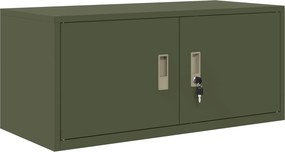 vidaXL Ντουλάπι αποθήκευσης Ελιά Πράσινη 90 x 40 x 40 εκ Ατσάλι