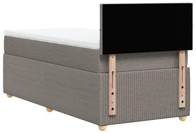 ΚΡΕΒΑΤΙ BOXSPRING ΜΕ ΣΤΡΩΜΑ TAUPE 90X200 ΕΚ. ΥΦΑΣΜΑΤΙΝΟ 3289643