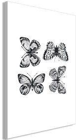 Πίνακας - Four Butterflies (1 Part) Vertical - 80x120