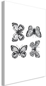 Πίνακας - Four Butterflies (1 Part) Vertical - 60x90