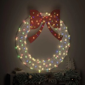 vidaXL Στεφάνι με 150 LED Πολύχρωμο 120 cm Ακρυλικό