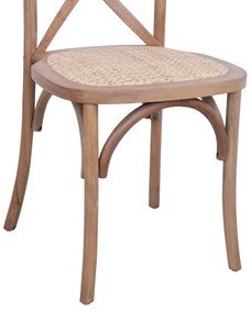 Καρέκλα OWEN Ξύλινη Στοιβαζόμενη Οξιά Dark Honey 45x55,5x90εκ. 45x55.5x90 εκ.
