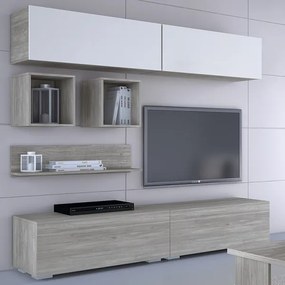 Intrahome Σύνθεση σαλονιού "SMART 2B" σε χρώμα σταχτί-λευκό Intrahomesa-00652678