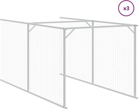 vidaXL Σπιτάκι Σκύλου με Οροφή Ανθρακί 117x813x123 εκ. Γαλβαν. Χάλυβας