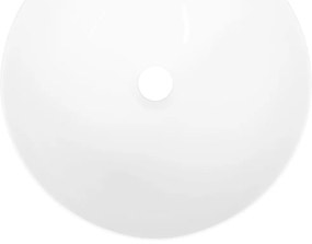 vidaXL Νιπτήρας Στρογγυλός Λευκός 36 x 15 εκ. Κεραμικός