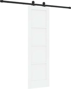 vidaXL Συρόμενη Πόρτα Λευκό και Μαύρο 61 x 198,5 εκ.