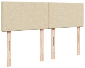 ΚΡΕΒΑΤΙ BOXSPRING ΜΕ ΣΤΡΩΜΑ ΚΡΕΜ 140X190 ΕΚ. ΥΦΑΣΜΑΤΙΝΟ 3286673