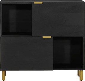 vidaXL Συρταριέρα Μαύρη 80x33x75 εκ. από Επεξεργασμένο Ξύλο