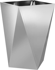 vidaXL Γλάστρα Ασημί 50 x 50 x 75 cm Επικαλυμμένος Χάλυβας