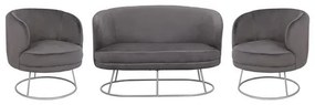Σαλόνι Σετ 3τμχ Arien Grey HM11051.01