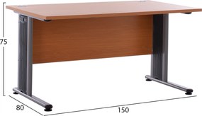 ΓΡΑΦΕΙΟ ΕΠΑΓΓΕΛΜΑΤΙΚΟ VANCE HM2045.03 ΚΕΡΑΣΙ 150X80X75