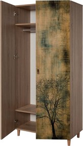 Διφυλλη Ντουλαπα Δρυς Sonoma STIL 52x90x192