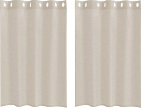 vidaXL Κουρτίνα βυσσινί 2 pcs Άμμος 140 x 140 cm Πολυεστέρας